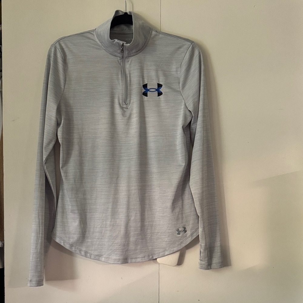 Under Armour Light Gray Quarter-Zip Pullover